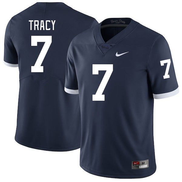 Men #7 Zion Tracy Penn State Nittany Lions College Football Jerseys Stitched-Retro